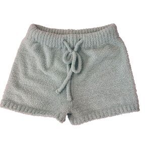 MissCossy Women's Fuzzy Knit Lounge Shorts Size‎ 4 Casual Mint Green color